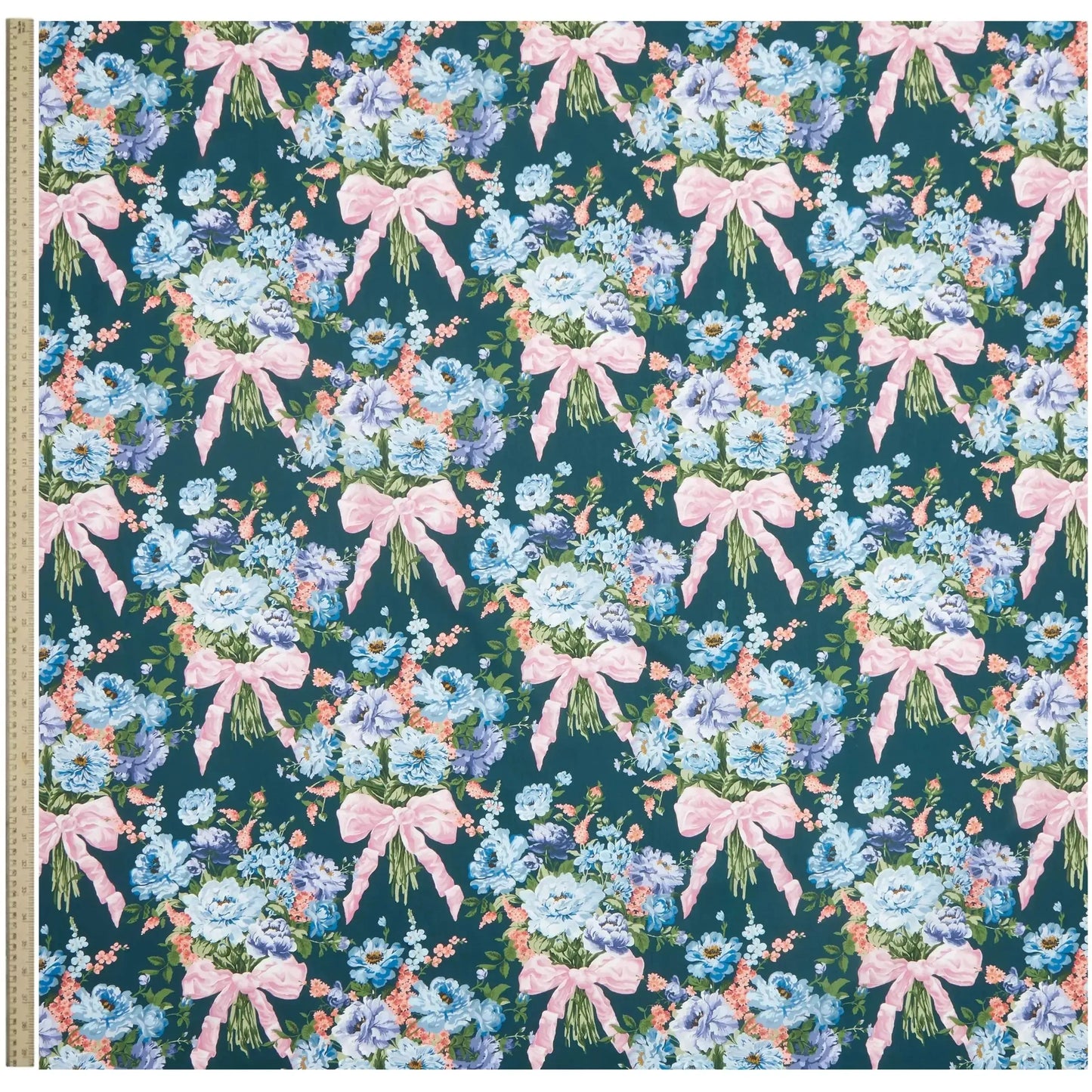 Liberty of London-Tana Lawn - Bow Bouquet Peacock-fabric-gather here online