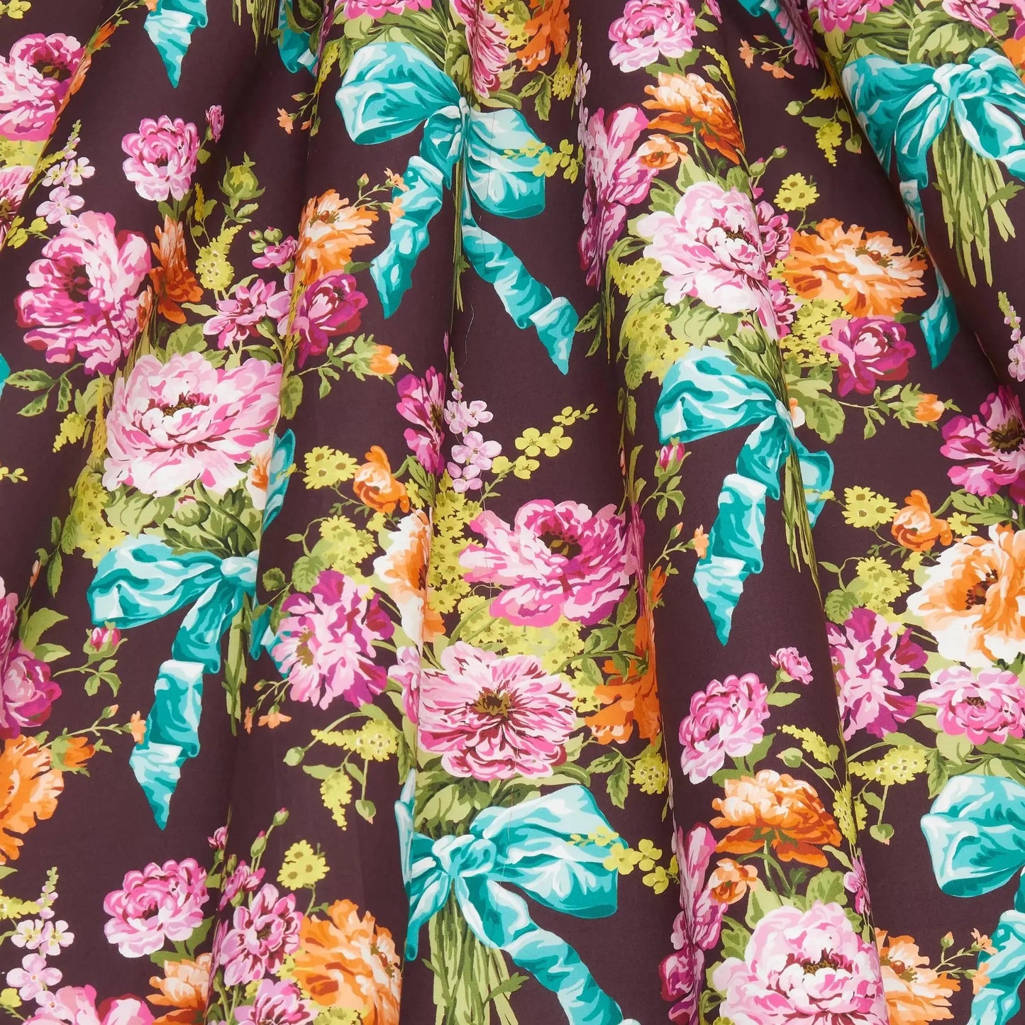 Liberty of London-Tana Lawn - Bow Bouquet Burgundy-fabric-gather here online