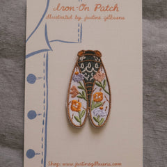 Justine Gilbuena-Cicada Small Iron-On Patch-accessory-gather here online