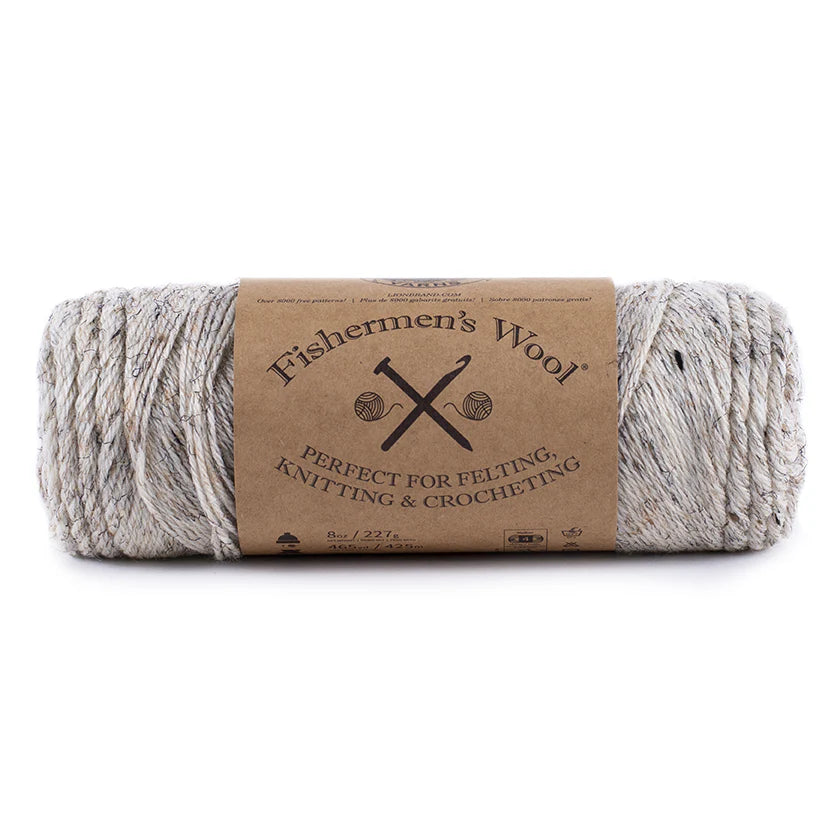 Lion Brand Yarns-Fishermen's Wool-yarn-202 Birch Tweed-gather here online
