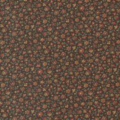 Moda-Tiny Flowers on Brown-sale fabric-gather here online