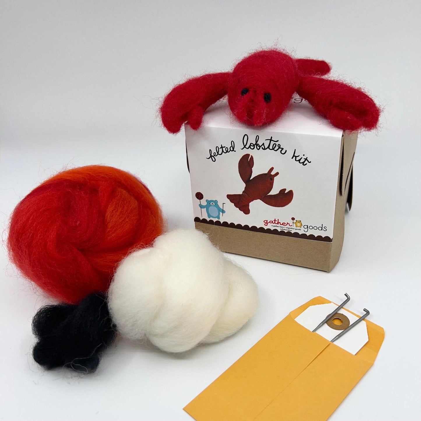 gather goods-Lobster - Basic Needle Felting Kit-craft kit-gather here online