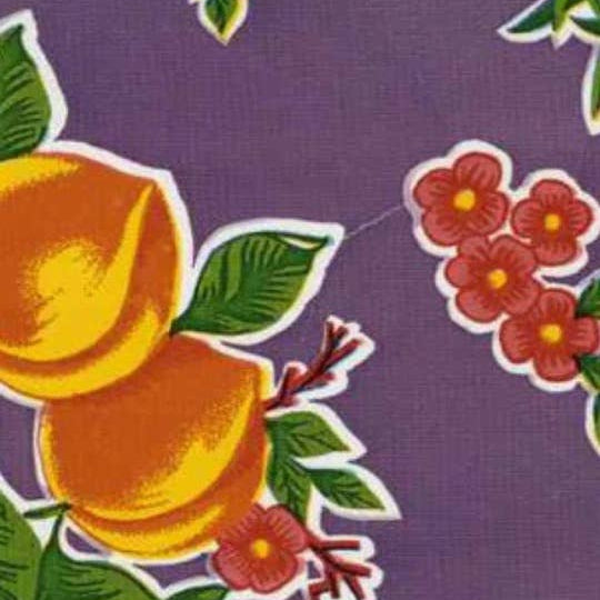 Oilcloth International-Cane Oilcloth on Purple-fabric-gather here online