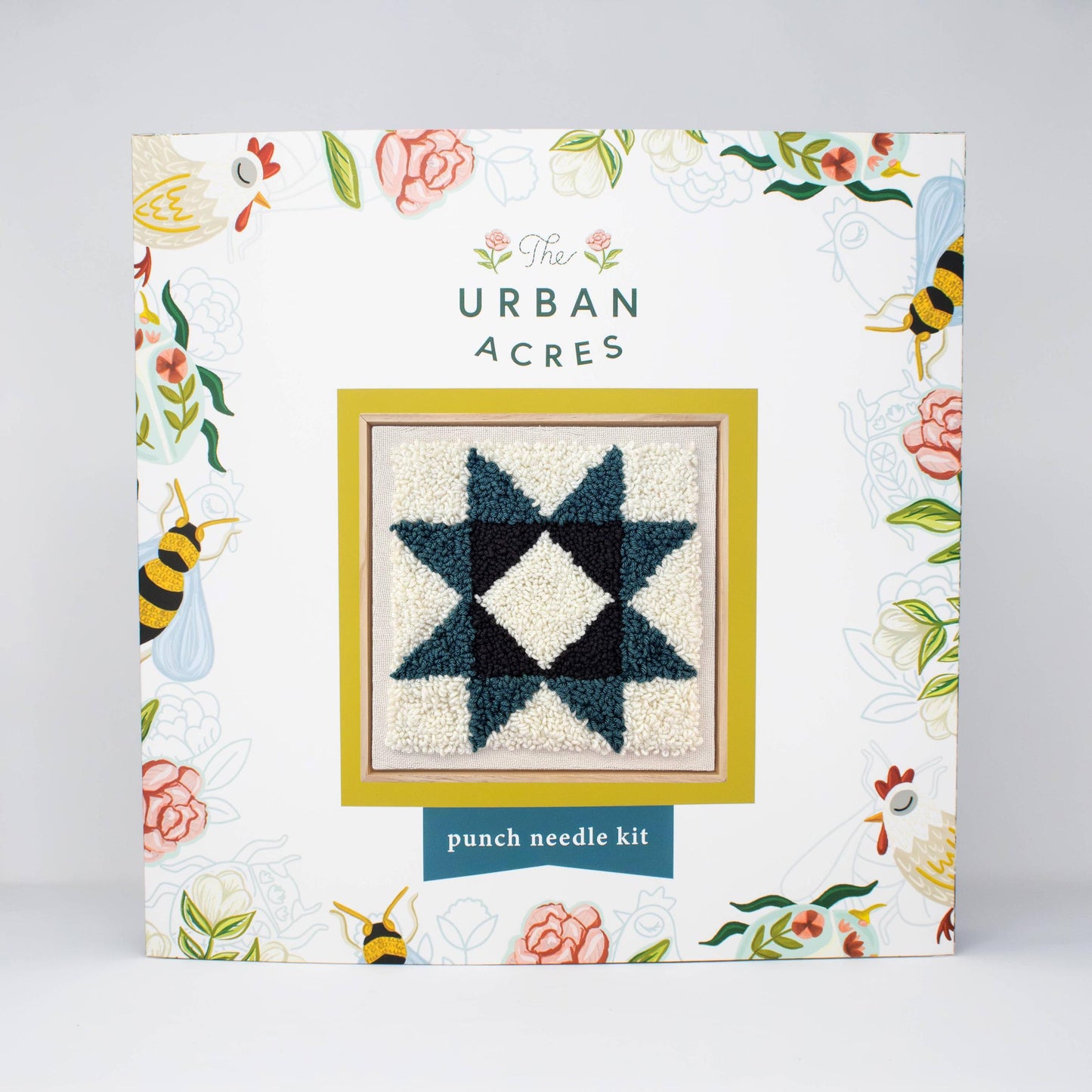 The Urban Acres-Quilt Star Punch Needle Kit-craft kit-gather here online
