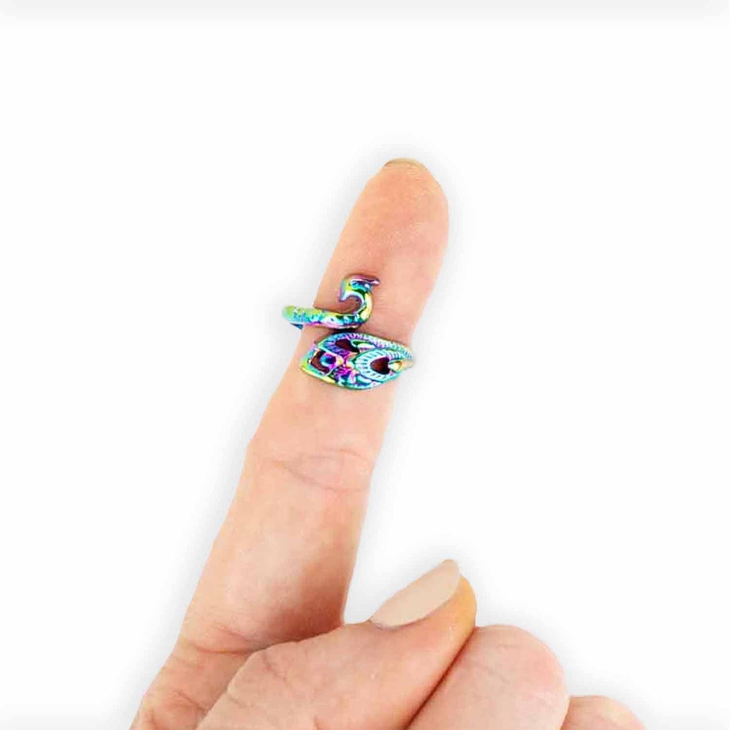 Twice Sheared Sheep-Rainbow Peacock Tension Ring-knitting notion-gather here online