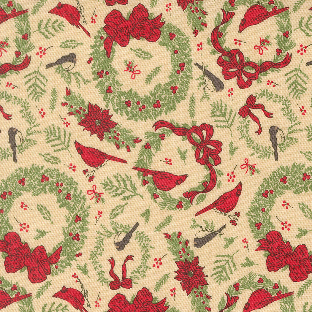Moda-Deck The Halls Natural-fabric-gather here online