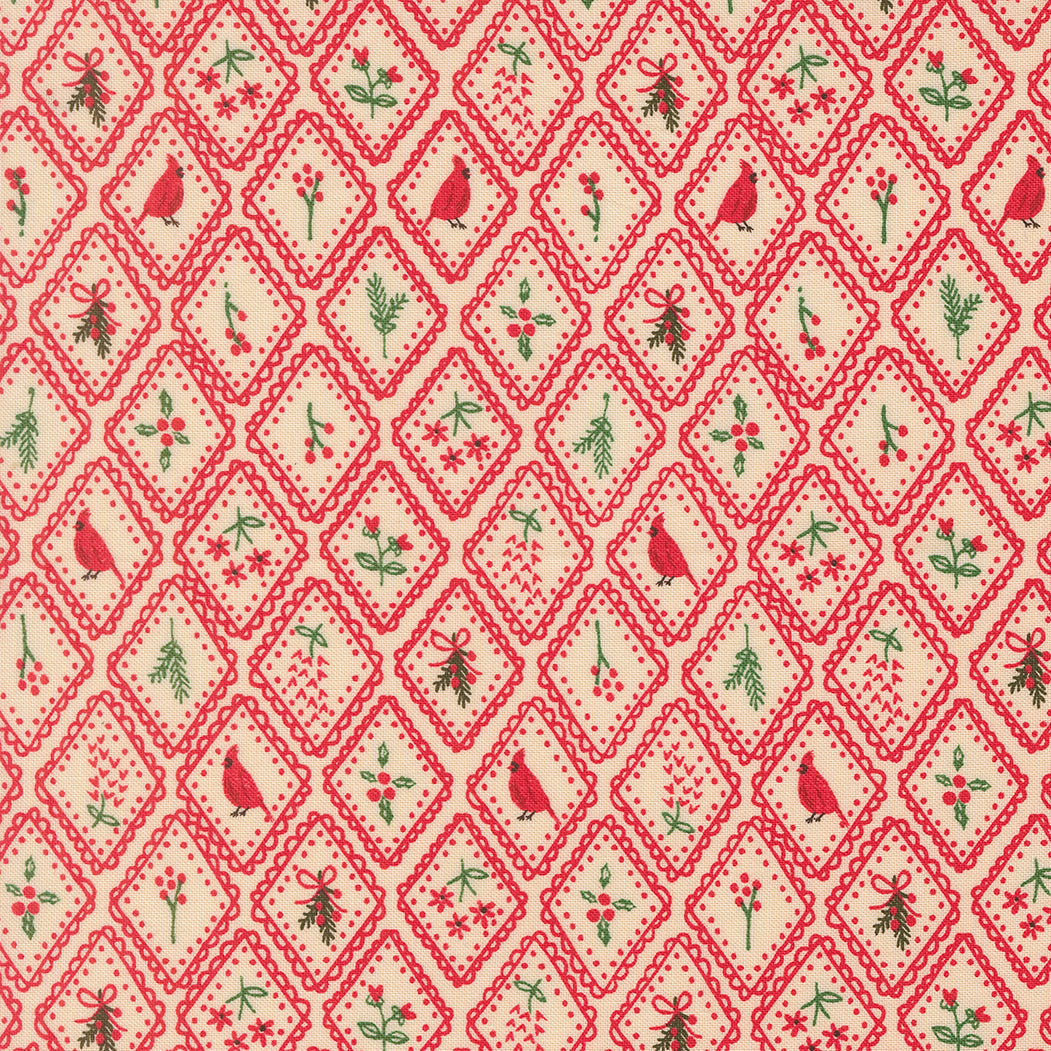 Moda-Christmas Charm Poinsettia-fabric-gather here online