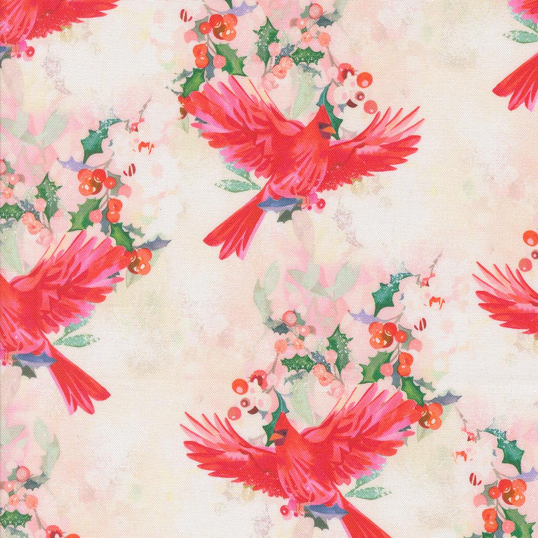 Moda-Cardinal In Flight Snowflake-fabric-gather here online