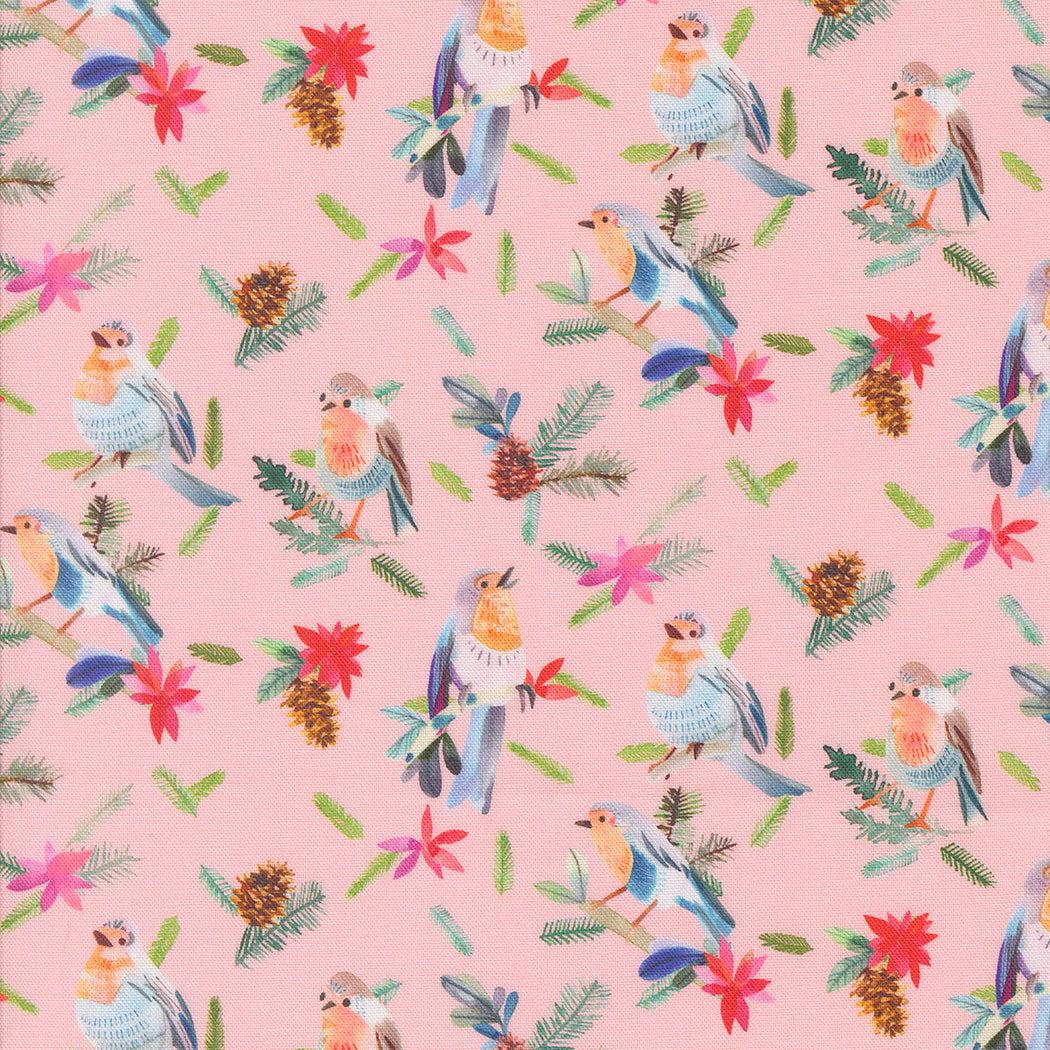 Moda-Robins With Pinecones Ballet-fabric-gather here online