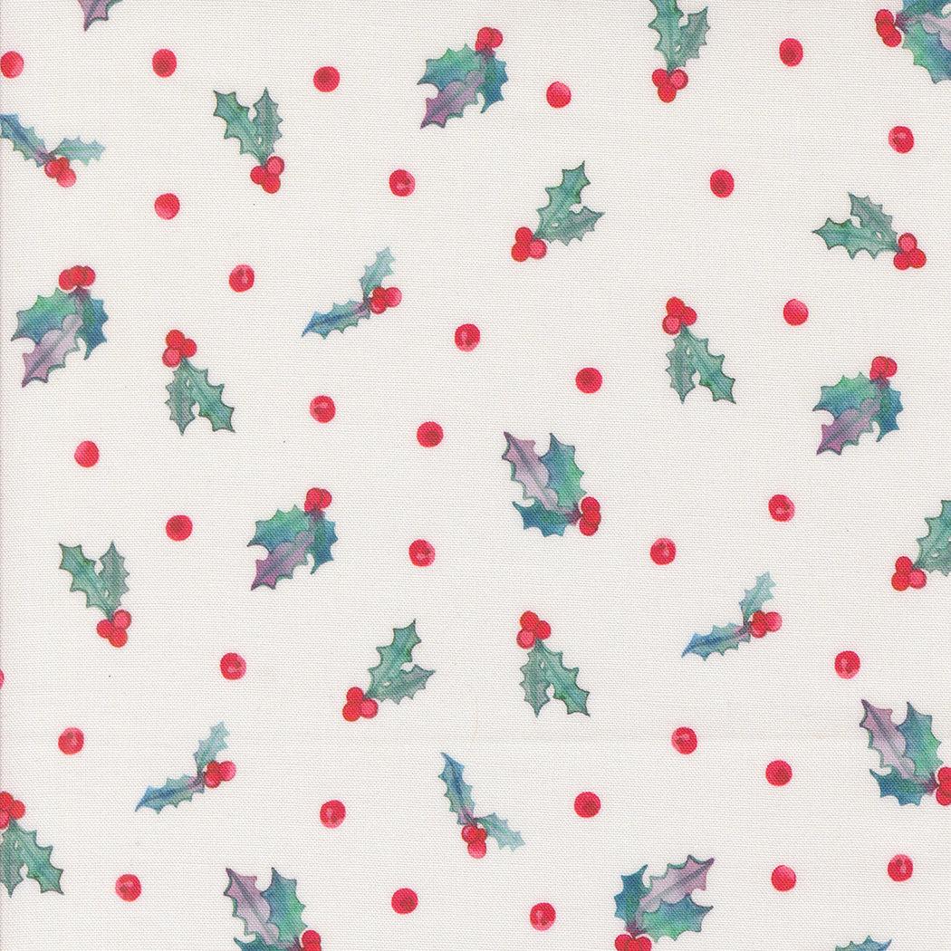 Moda-Holly Berry Snowflake-fabric-gather here online