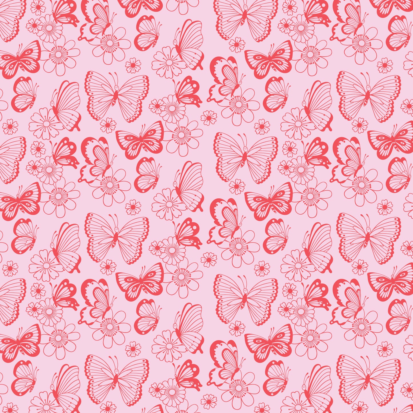Cloud9-Flower Butterflies-fabric-gather here online