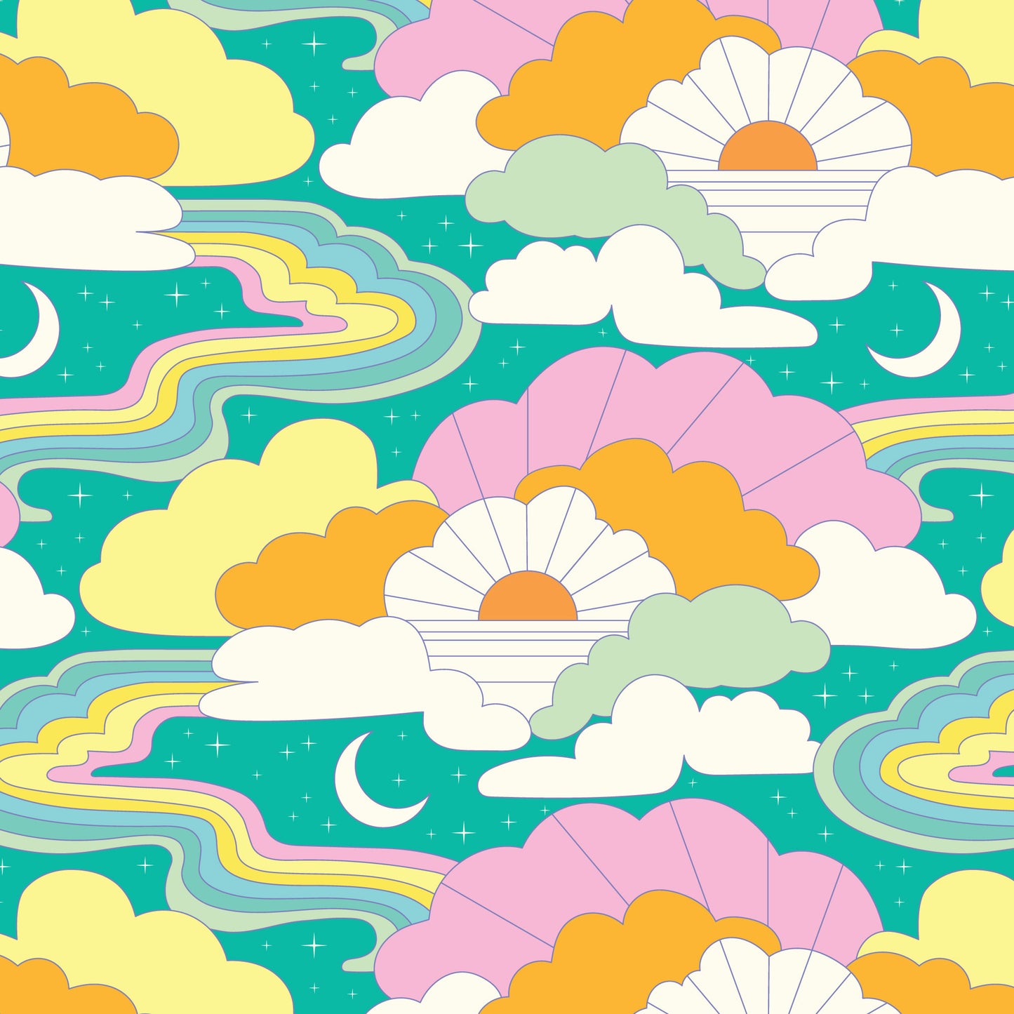 Cloud9-Cosmic Skyway Turquoise-fabric-gather here online