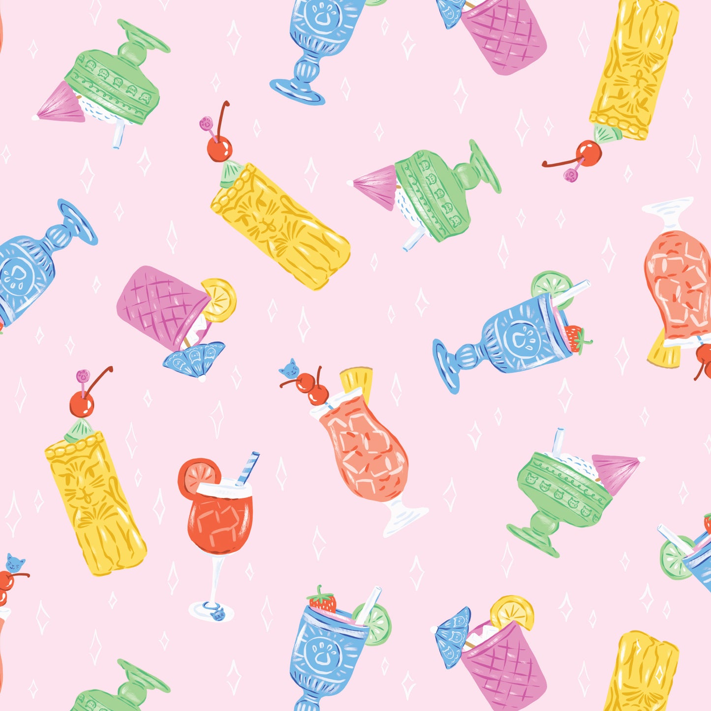 Cloud9-Cool Cocktails-fabric-gather here online