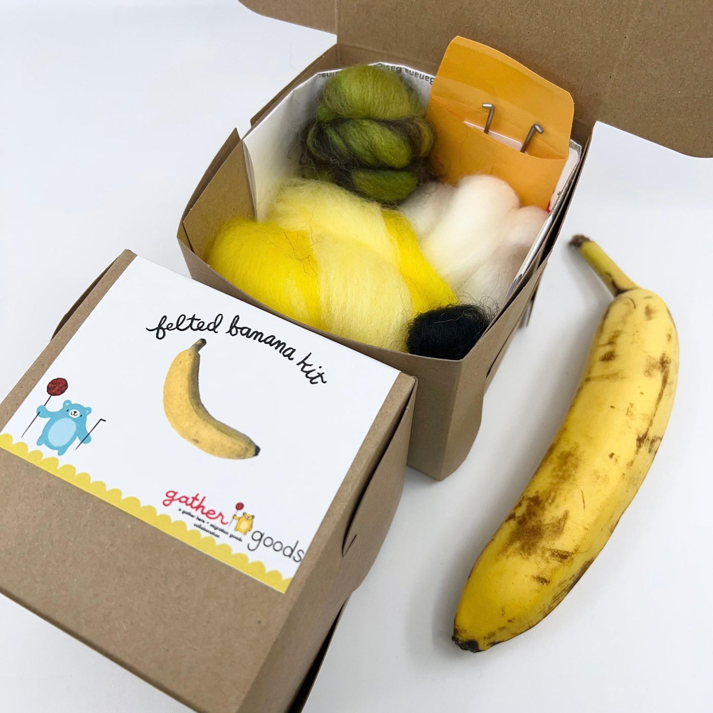 gather goods-Banana - Basic Needle Felting Kit-craft kit-gather here online