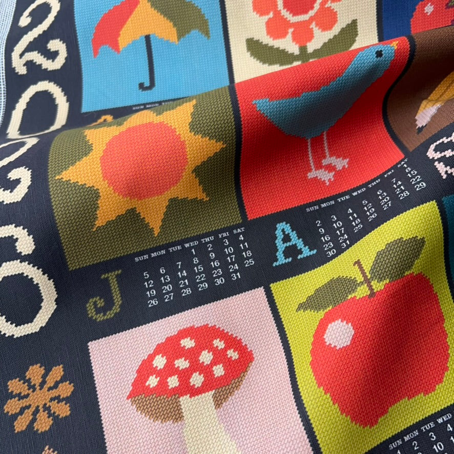 gather here-2026 Tea Towel Calendar - Needlepoint-tea towel calendar-gather here online