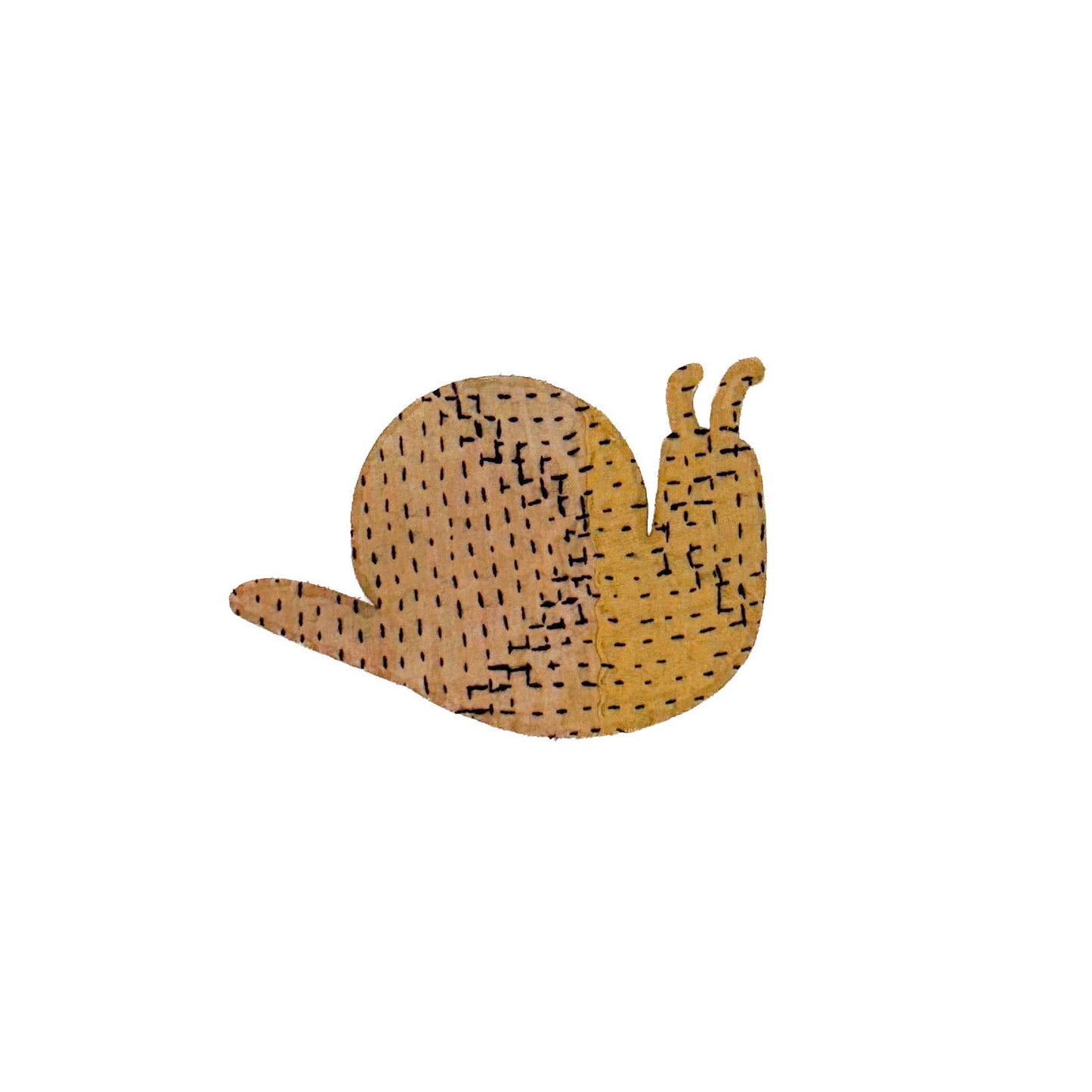 Otto Finn-Medium Kantha Snail Iron-On Patch-patches + pins-gather here online
