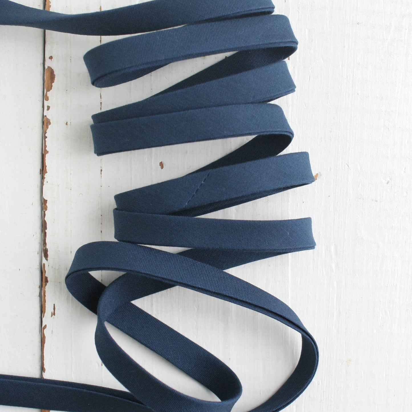Bessie Pearl Binding Co-1/2" Double Fold Bias Binding - Navy Solid-trim-gather here online