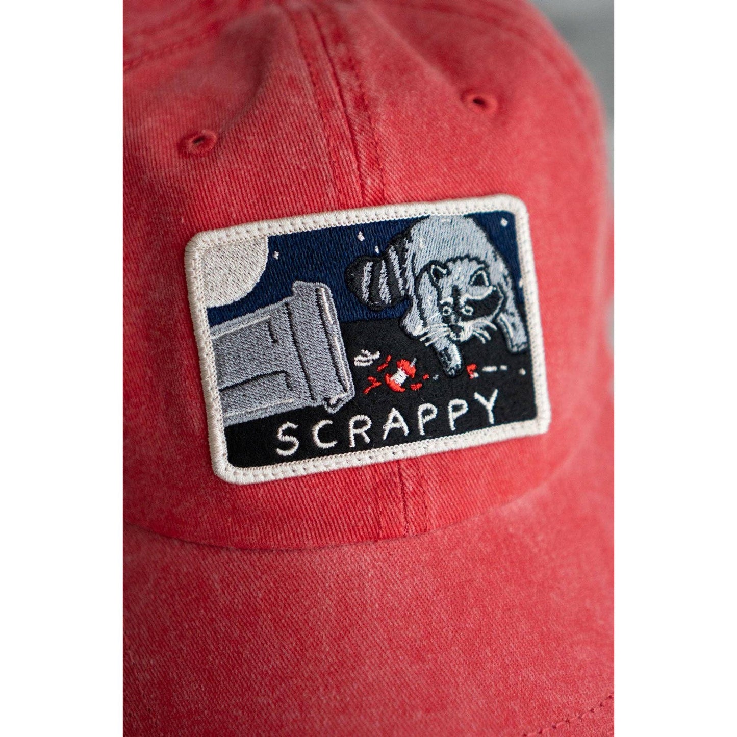 Stay Home Club-Scrappy Raccoon (Trash) Sticky Patch | Embroidered Patch-patches + pins-gather here online
