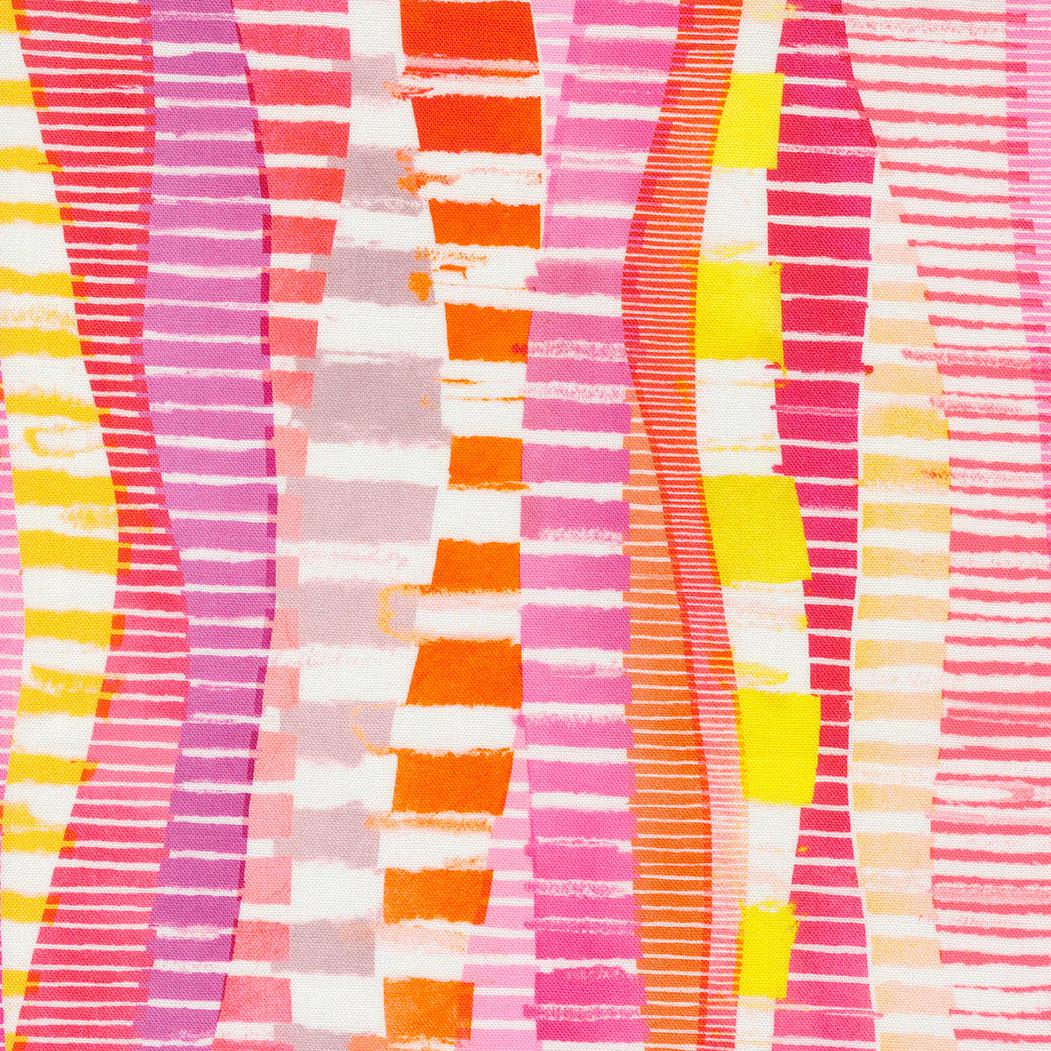 Moda-Curved Stripes Sunrise-fabric-gather here online