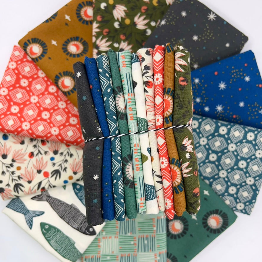 Cotton + Steel-Fat Quarter Bundle of Riverbank (10 Pieces)-fat quarters-gather here online