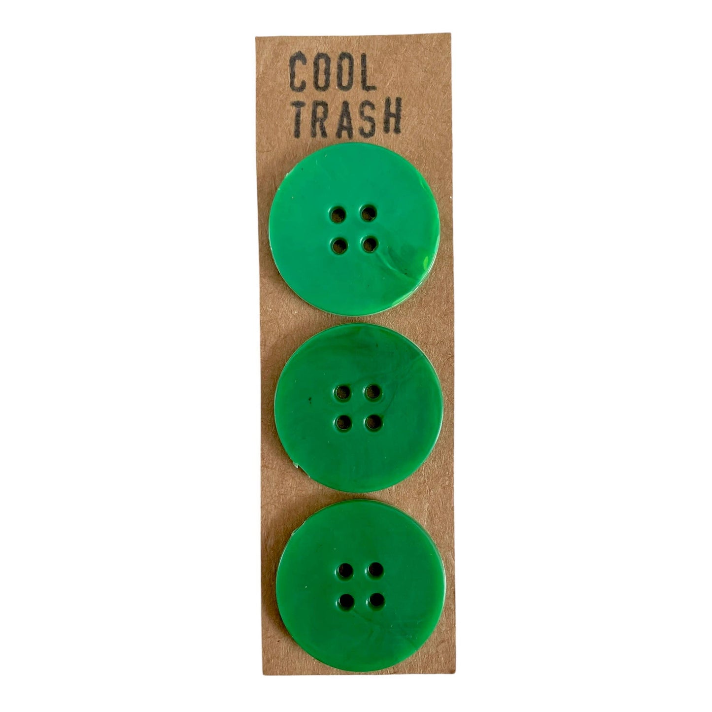Cool Trash-25mm Recycled Plastic Button Set - Green-button-gather here online