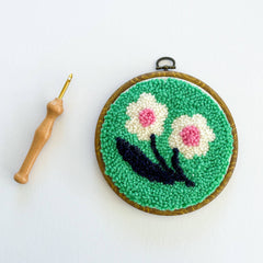 The Urban Acres-Jade Flowers Punch Needle Kit-craft kit-gather here online