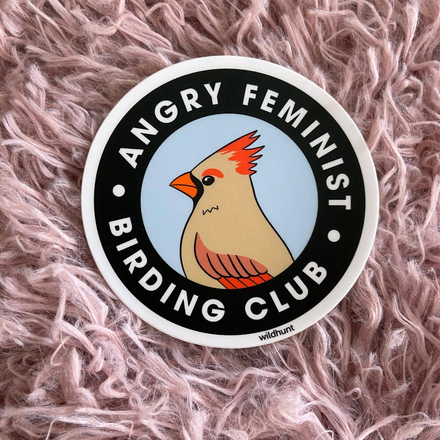 Angry Feminist Birder's Club Vinyl Sticker
