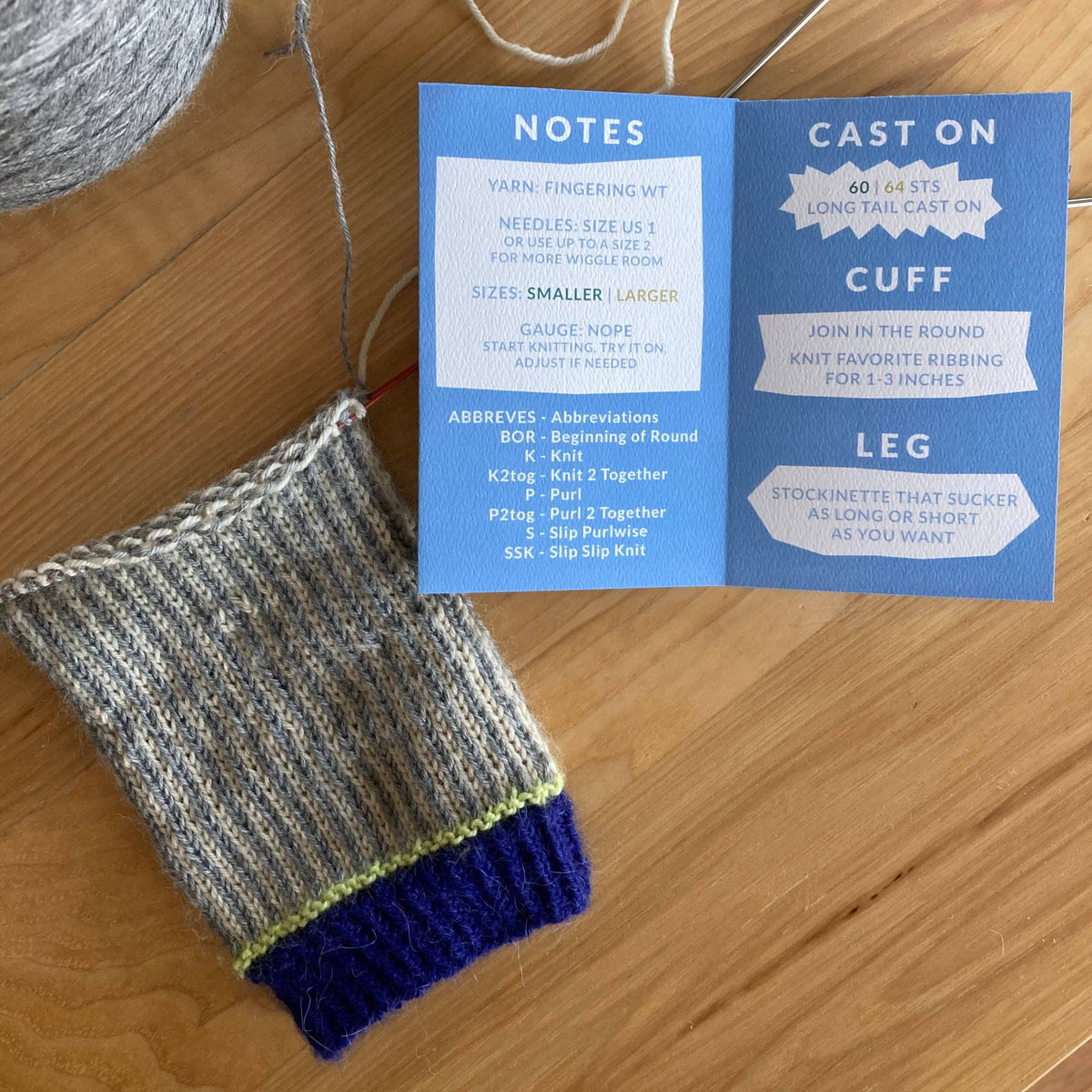 Top Down Sock Mini Zine