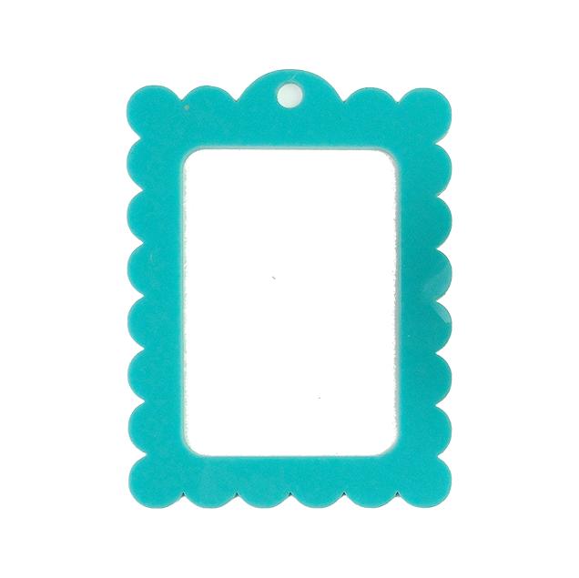 Fraymeworks-Bag Tag: Large Scallop Rectangle-craft notion-Tiffany Blue-gather here online