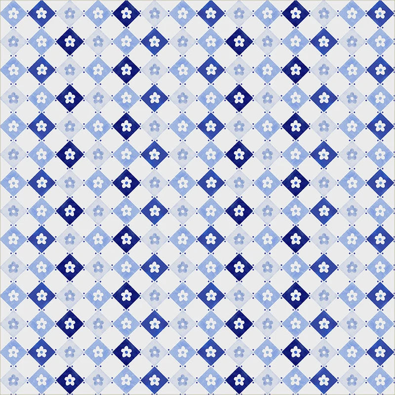 Windham Fabrics-Daisy Diamonds White/Blue-fabric-gather here online