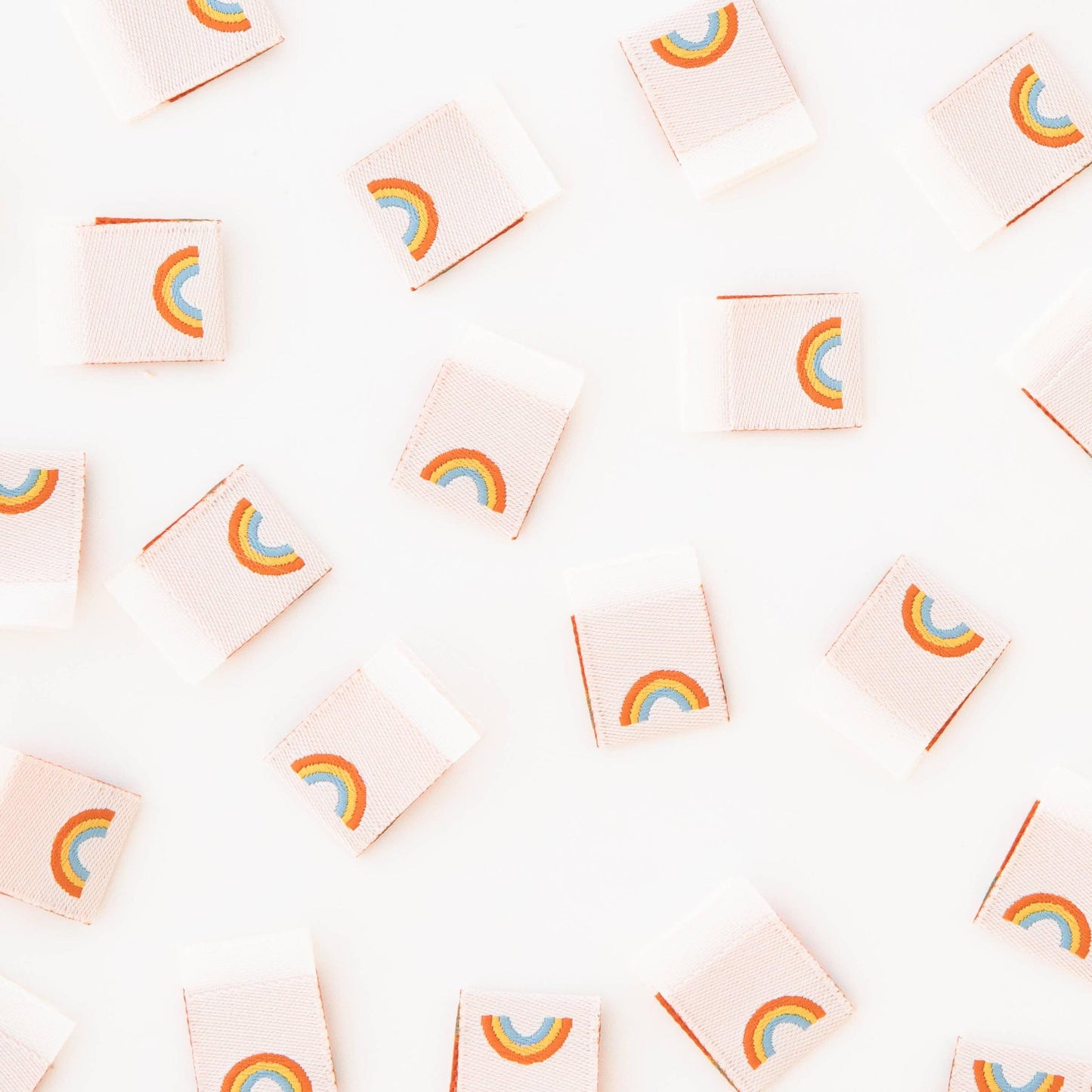 Sarah Hearts-Mini Rainbow Sew-In Labels-sewing notion-gather here online