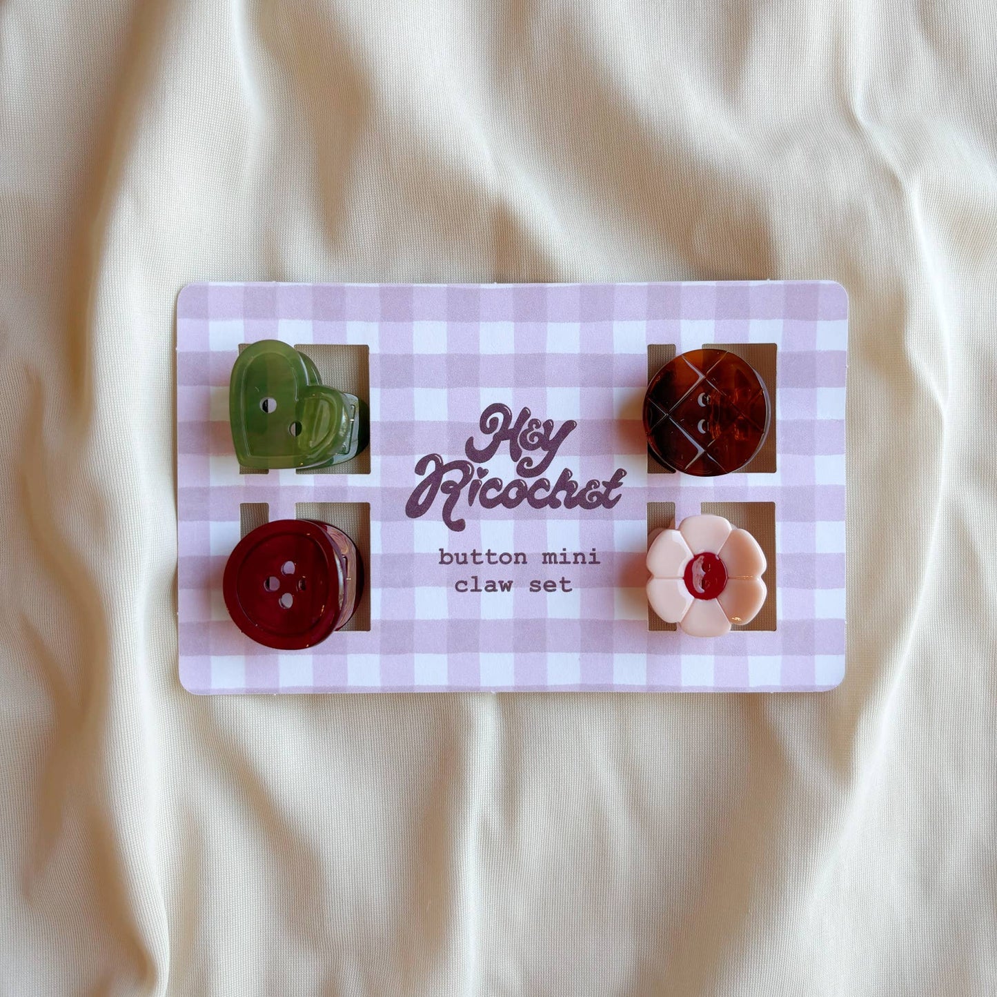 Hey Ricochet-Button Mini Claw Set - Holiday-accessory-gather here online