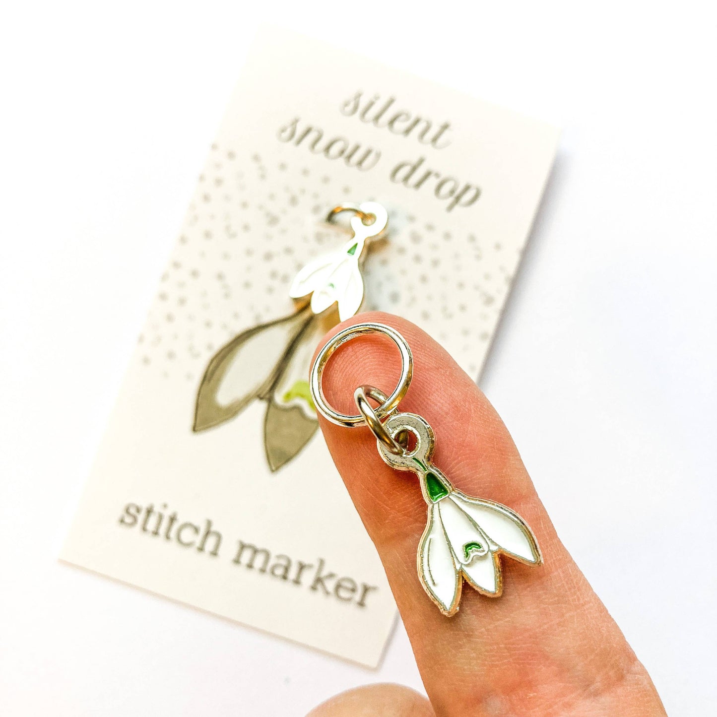 Firefly Notes-Snowdrop Round Stitch Marker - Single-knitting notion-gather here online