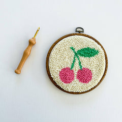 The Urban Acres-Cherries Punch Needle Kit-craft kit-gather here online