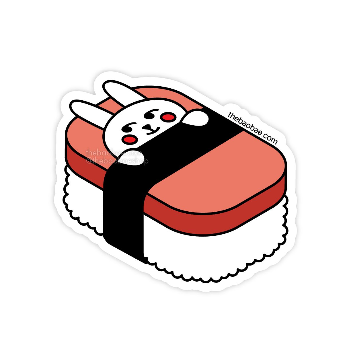 The Bao Bae-Bunny Spam Musubi Sticker-accessory-gather here online