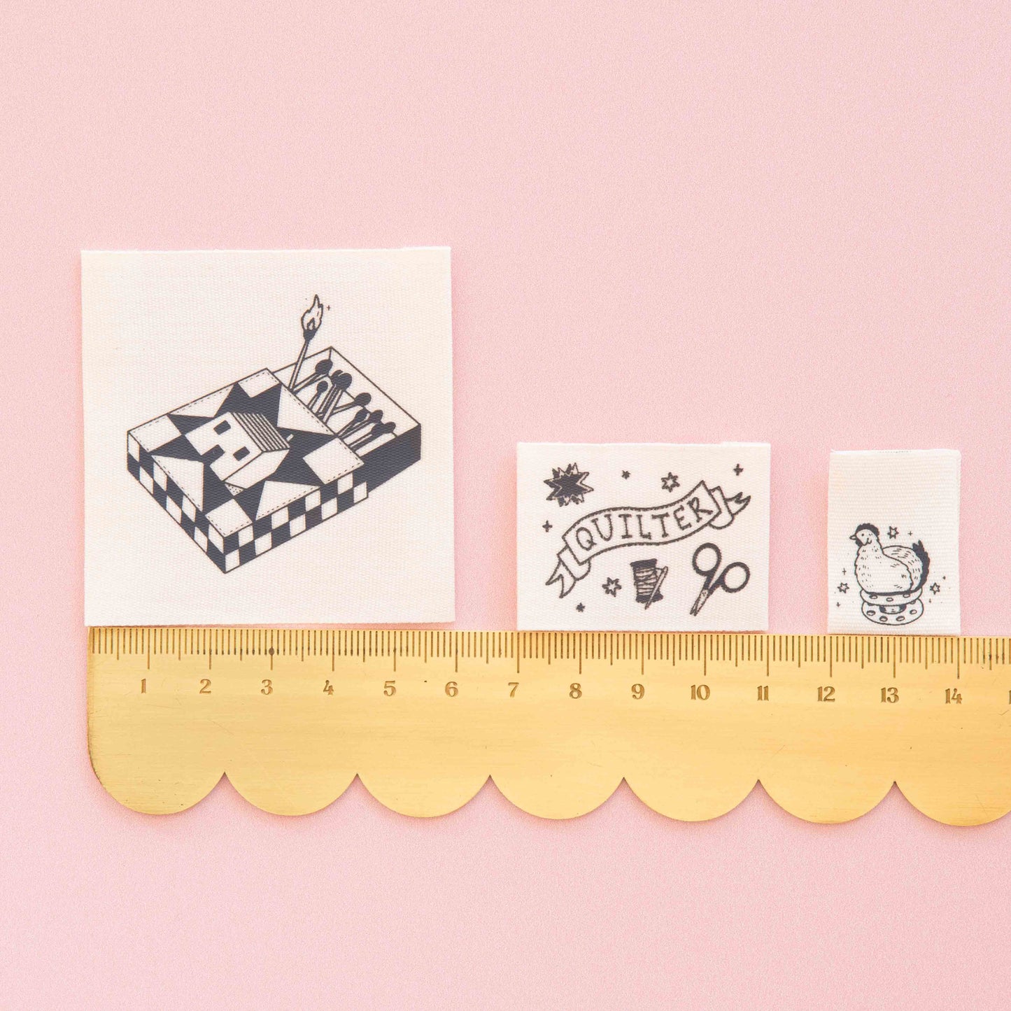 Sarah Hearts-Toad and Sew Quilty Tattoo Sew-In Labels-sewing notion-gather here online