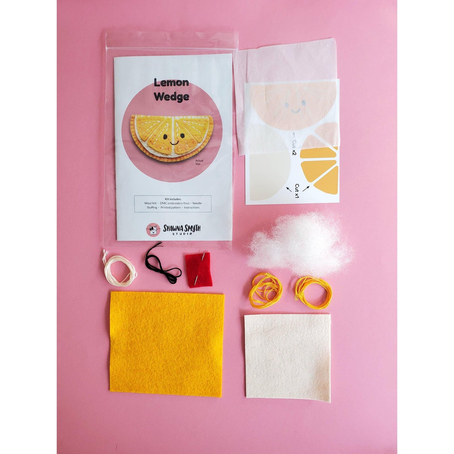 Shawna Smyth Studio-Lemon Wedge DIY Felt Kit-sewing kit-gather here online