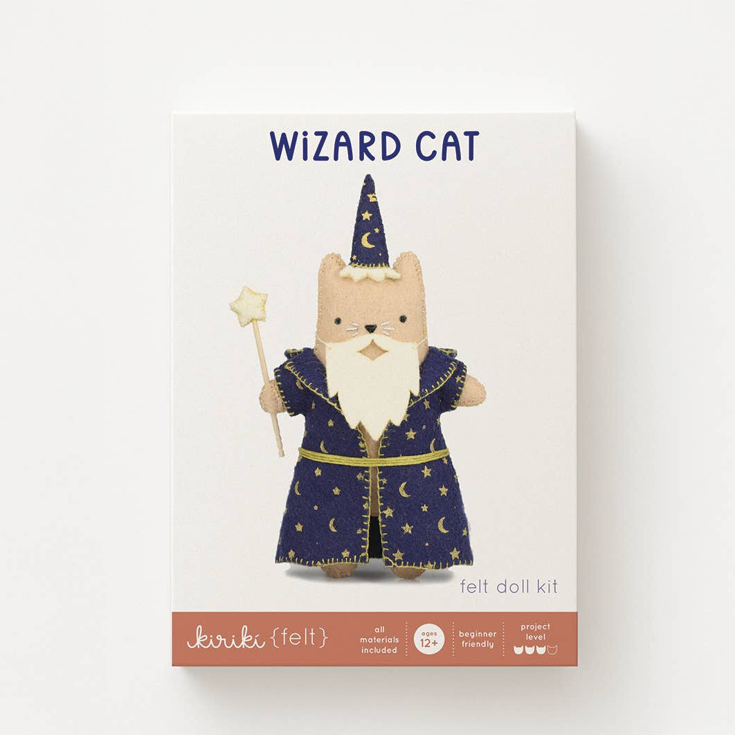 Kiriki Press-Wizard Cat Felt Doll Kit-embroidery kit-gather here online