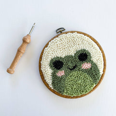 The Urban Acres-Frog Punch Needle Kit-craft kit-gather here online
