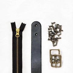 Klum House Workshop-Slabtown Backpack Leather + Hardware Kit - Black Leather-hardware kit-gather here online