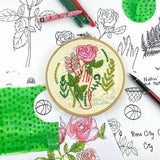 Keller Design Co.-Hello from Rose City Embroidery Kit-embroidery kit-gather here online