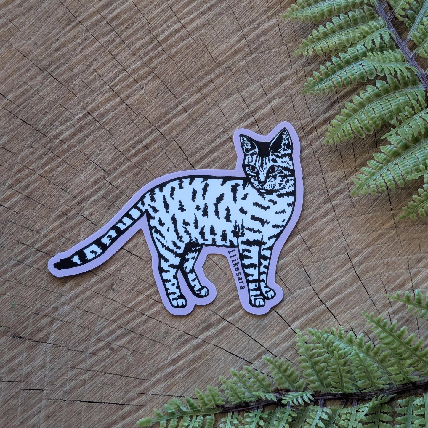 ilikesara-Sticker | standing tiger cat-sticker-gather here online