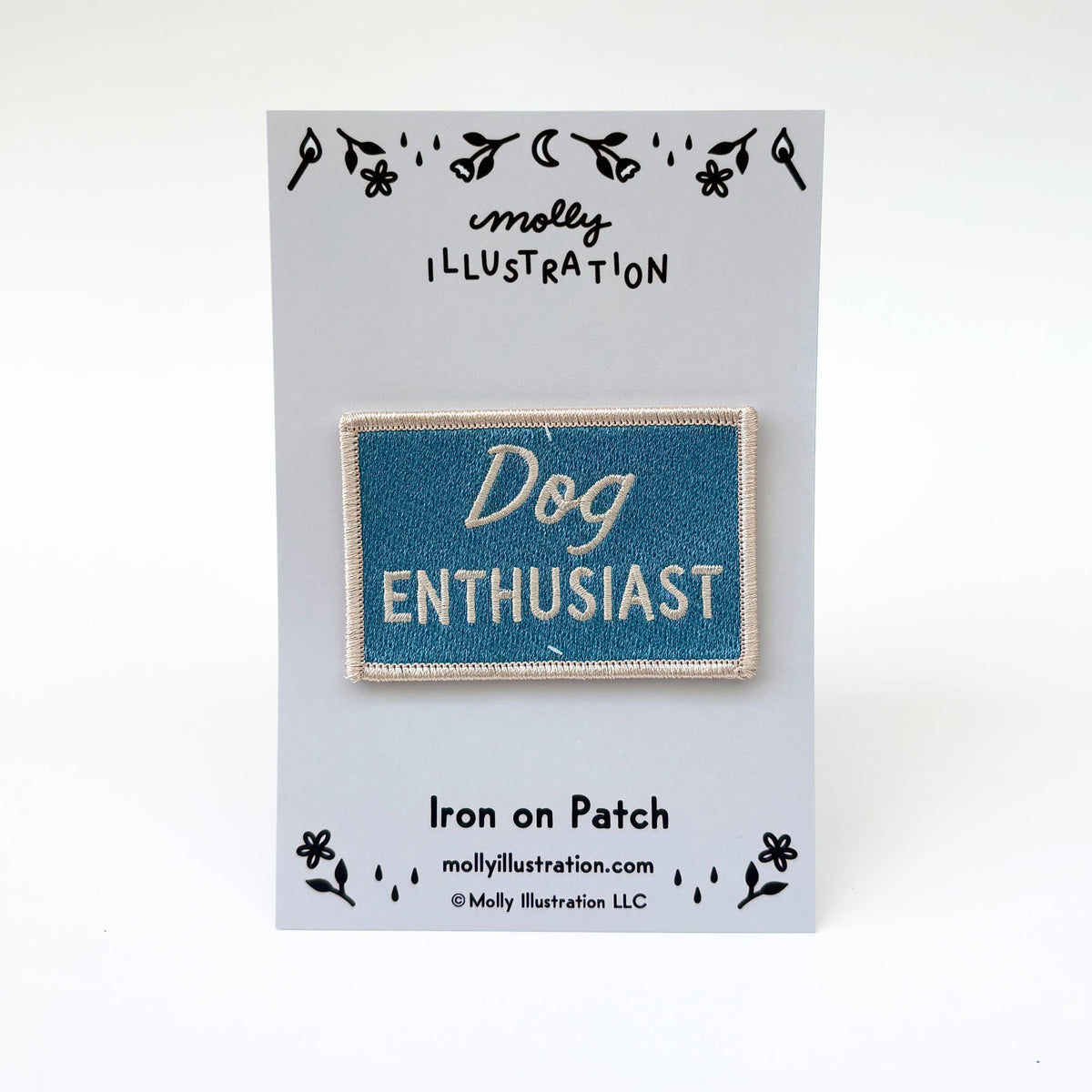 Dog Enthusiast Vintage Style Iron-On Patch