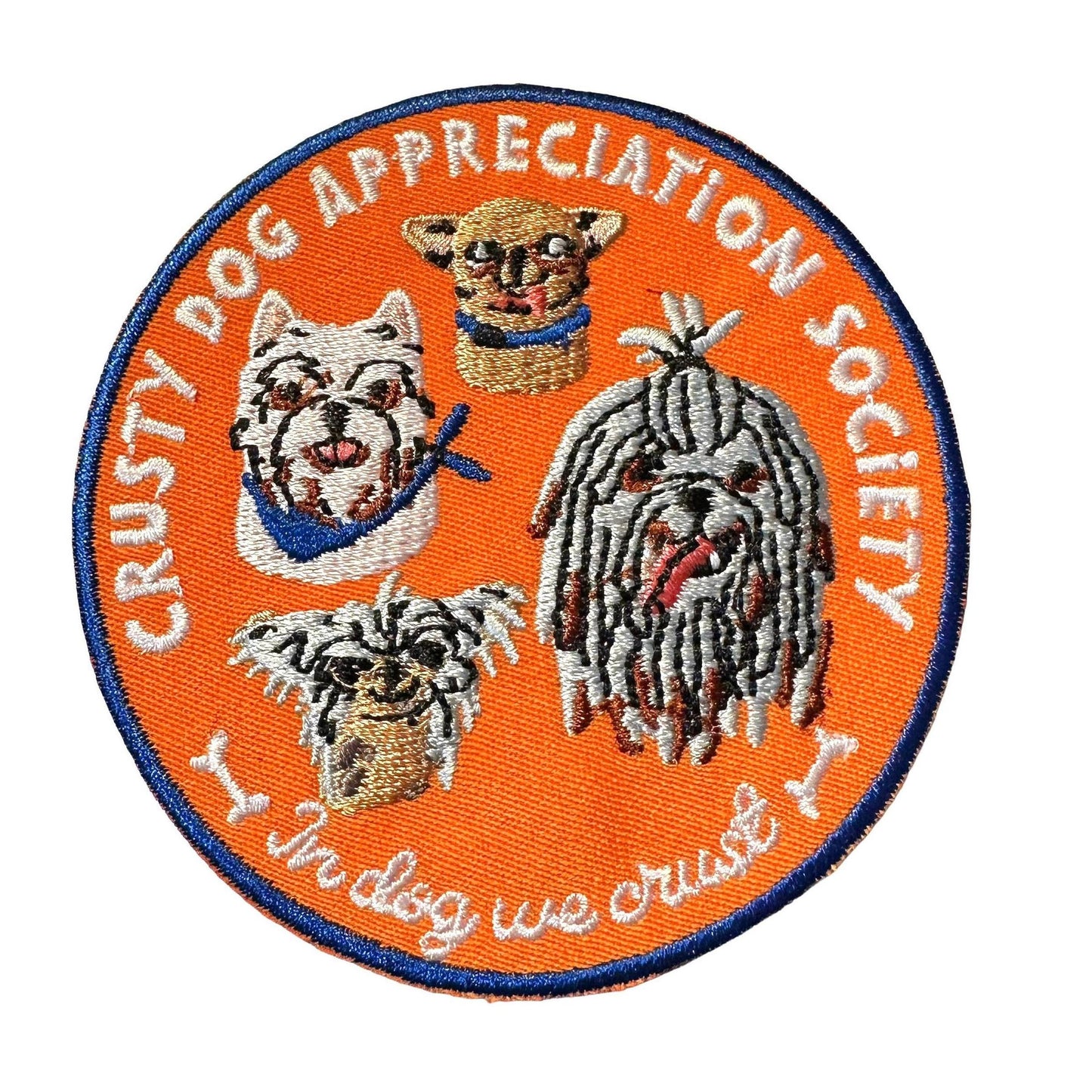 Sparkletown Studios-Crusty Dog Iron-On Patch-patches + pins-gather here online