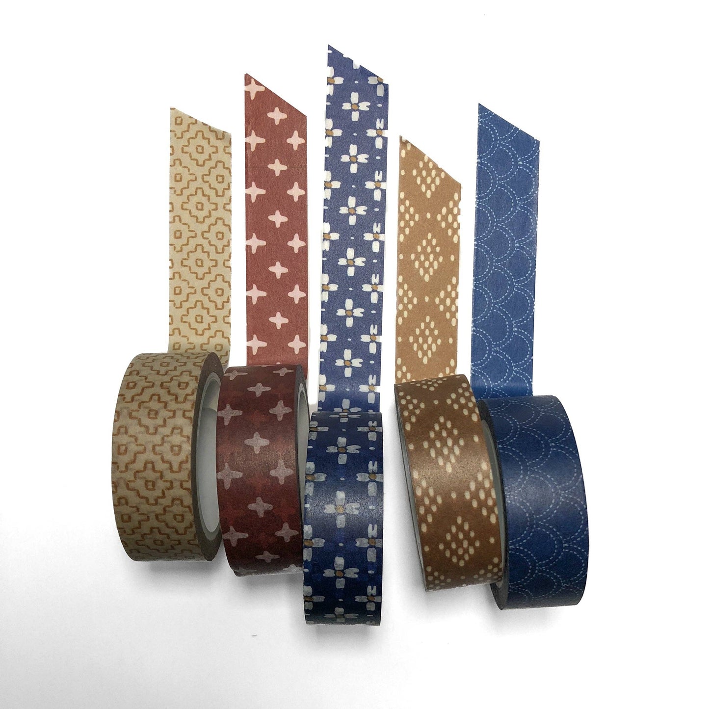 Otto Finn-Double Arch Stitching on Blue Washi Tape-craft notion-gather here online