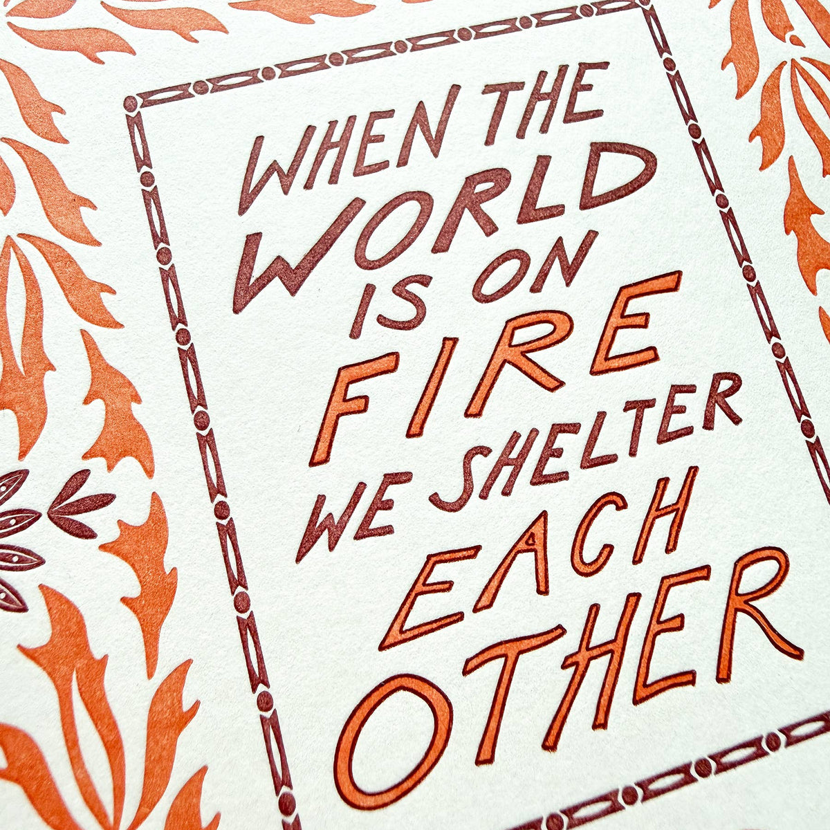 We Shelter Each Other Greeting Card