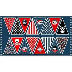 Andover Fabrics-Pirate Flags Panel-fabric-gather here online