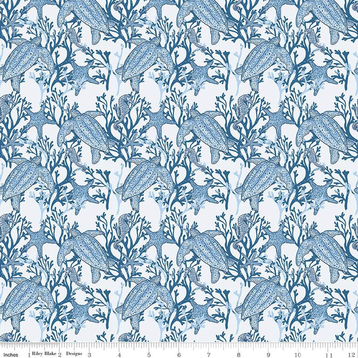 Riley Blake Designs-Ocean Main Mist-fabric-gather here online