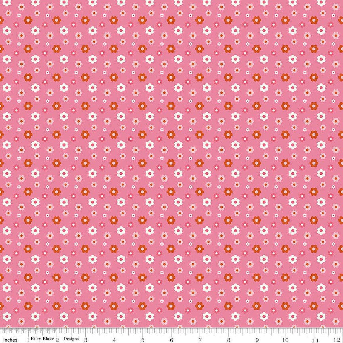 Riley Blake Designs-Floral Pink-fabric-gather here online