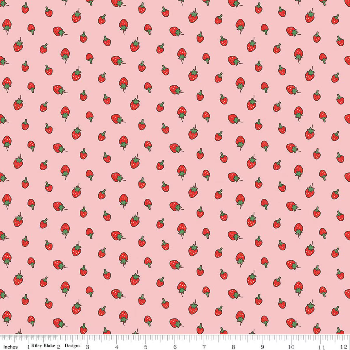 Riley Blake Designs-Strawberries Pink-fabric-gather here online